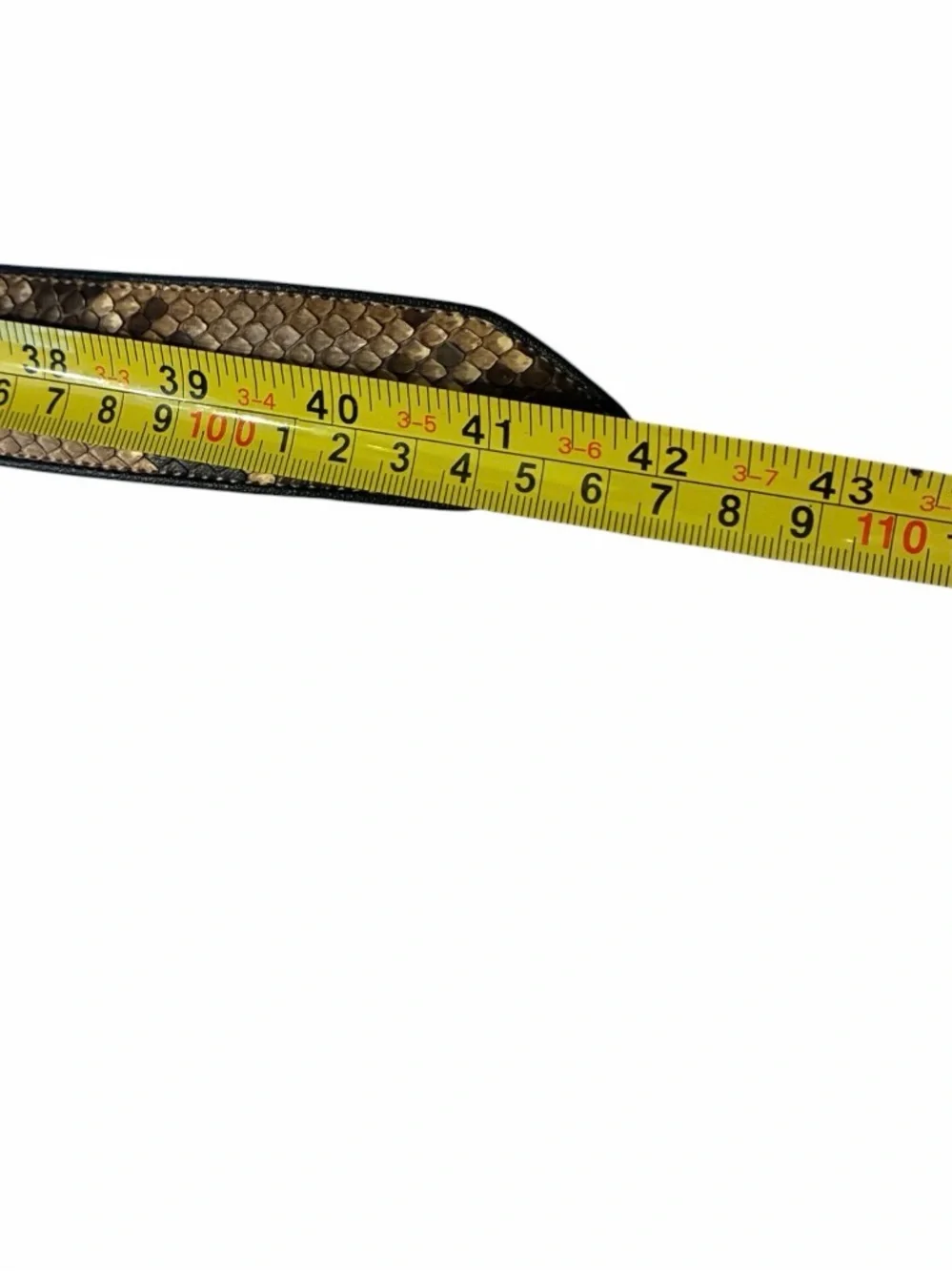 Vintage Authentic Python Snakeskin Leather Back Reptile Belt Western Cowboy